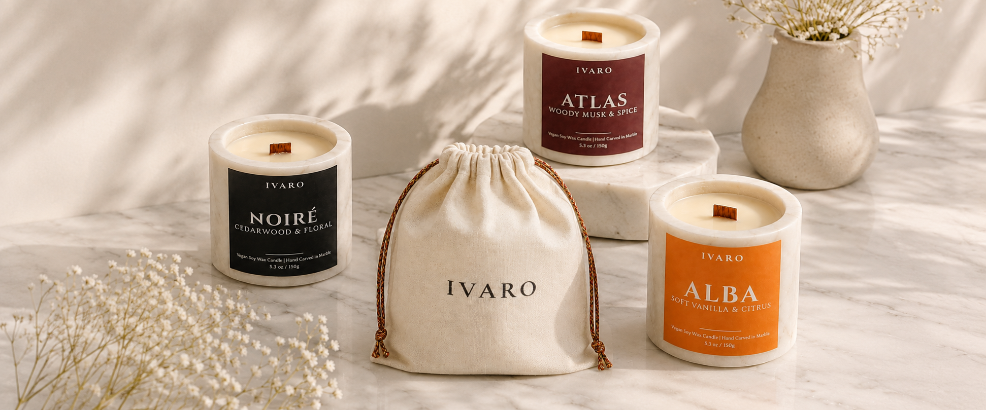 5 Luxury Home Decor Gifts Under ₹5000 (Premium Gift Ideas for Every Occasion). luxury marble candle jars with wooden wick india